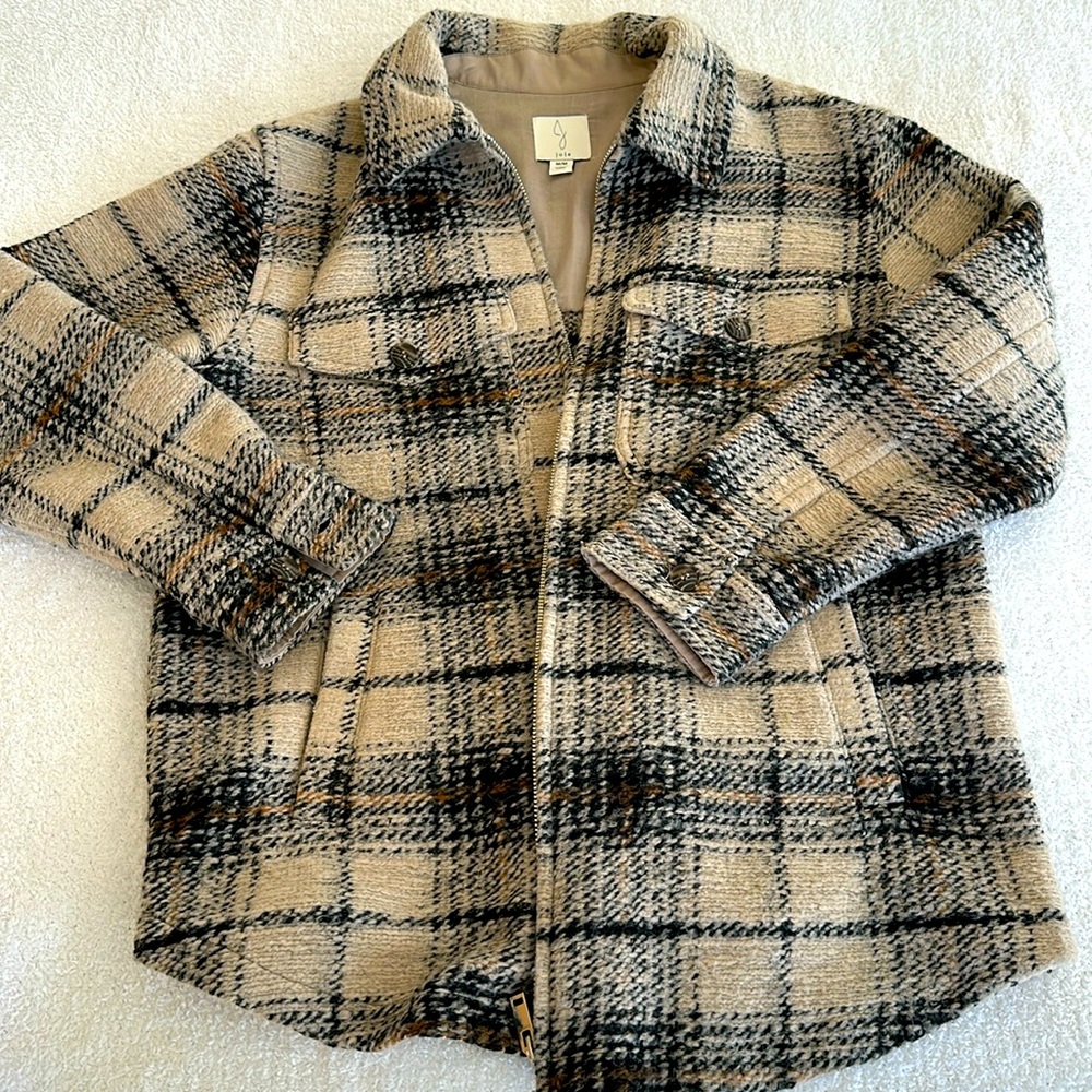 Joie Plaid Shacket Size M